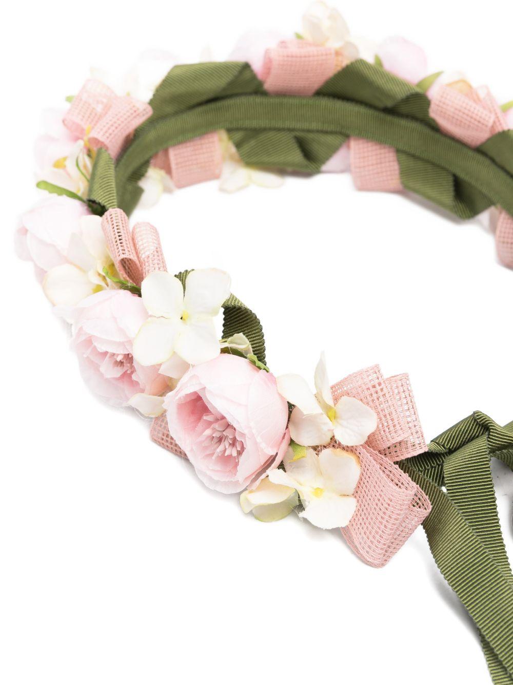 Corona per capelli per bambina Colorichiari rosa con dettagli floreali FL968541 AF774 84 COLORICHIARI KIDS 