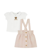 Set t-shirt e gonna per neonata Moschino Kids multicolore con colletto alla Peter Pan MAG00ZLUE01 86111 MOSCHINO KIDS 