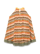 Abito per bambina La Stupenderia multicolor all'uncinetto con fodera integrale TJAB82 M10 LA STUPENDERIA KIDS 