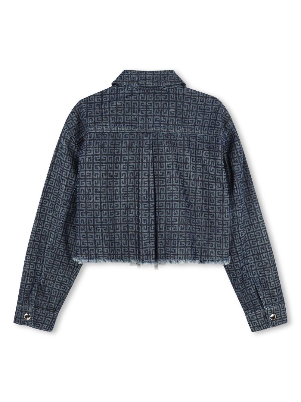 Giacca per bambina Givenchy Kids denim con motivo 4G H30774 Z01 GIVENCHY KIDS 
