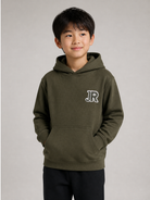 Felpa per bambino John Richmond Junior verde oliva con patch logo RBA26005FE OLIVE JOHN RICHMOND KIDS 