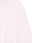 Maglione per bambina Fendi Kids rosa in lana con logo JUG192 AUKU F0ZKY FENDI KIDS 