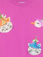 Felpa per bambina Molo fucsia con stampa grafica animali 2S26J207 5678 MOLO KIDS 