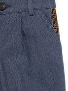 Pantaloni per neonato Fendi Kids grigio modello classico BMF242 AS61 F0QG0 FENDI KIDS 