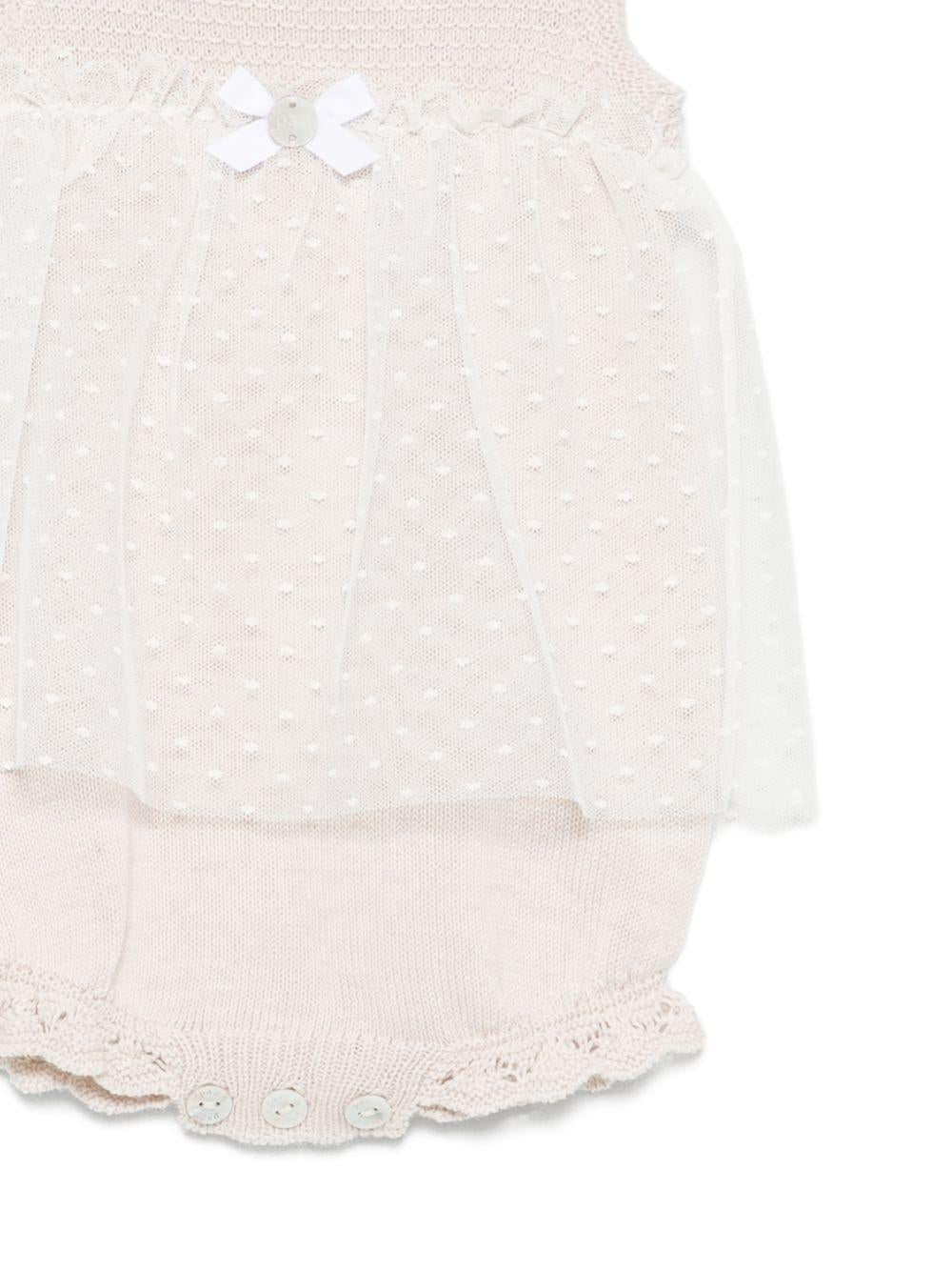 Body per neonata Paz Rodriguez beige con motivo a pois 020-123499 79 PaZ RODRIGUEZ KIDS 