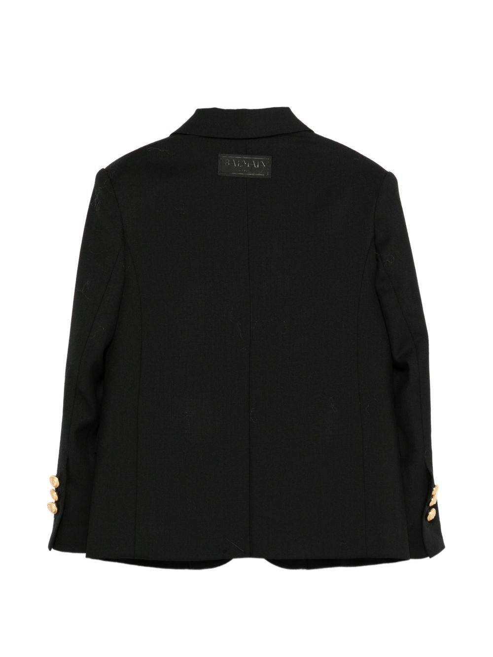 Blazer per bambino Balmain Kids nero con  bottoni BY2P14 I0196 930OR BALMAIN KIDS 