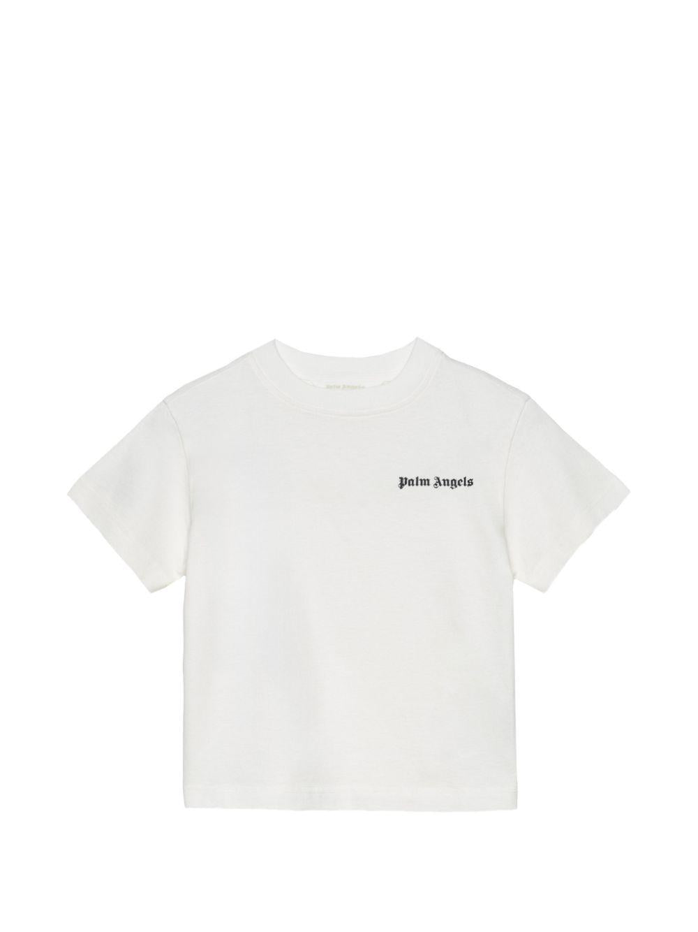 T-shirt per bambini Palm Angels Kids bianca con stampa logo F6PAJBTH017 412 PALM ANGELS KIDS 
