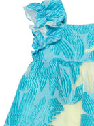 Abito per bambina Mi Mi Sol azzurro con bretelle con ruches MFAB764TS1090 TUR MIMISOL KIDS 