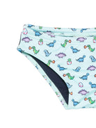 Slip da bagno per bambino MC2 Saint Barth Kids azzurro con stampa dinosauri all-over BIL0001 02884L MC2 ST. BARTH KIDS 