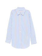 Camicia Brigitte per donna MC2 Saint Barth azzurra con design a righe BRIG006 04069L MC2 ST. BARTH KIDS 