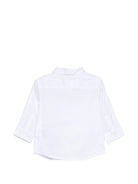 Camicia per neonato Moschino Kids bianca con Teddy Bear ricamato sul davanti MUC01NLNE06 10101 MOSCHINO KIDS 