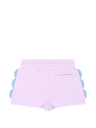 Shorts per neonata Stella McCartney Kids lilla con applicazioni laterali TY6059 Z3409 539 STELLA McCARTNEY KIDS 