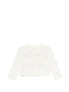 Cardigan per neonata Simonetta bianco con motivo a pois SY9000 X0252 101 SIMONETTA KIDS 