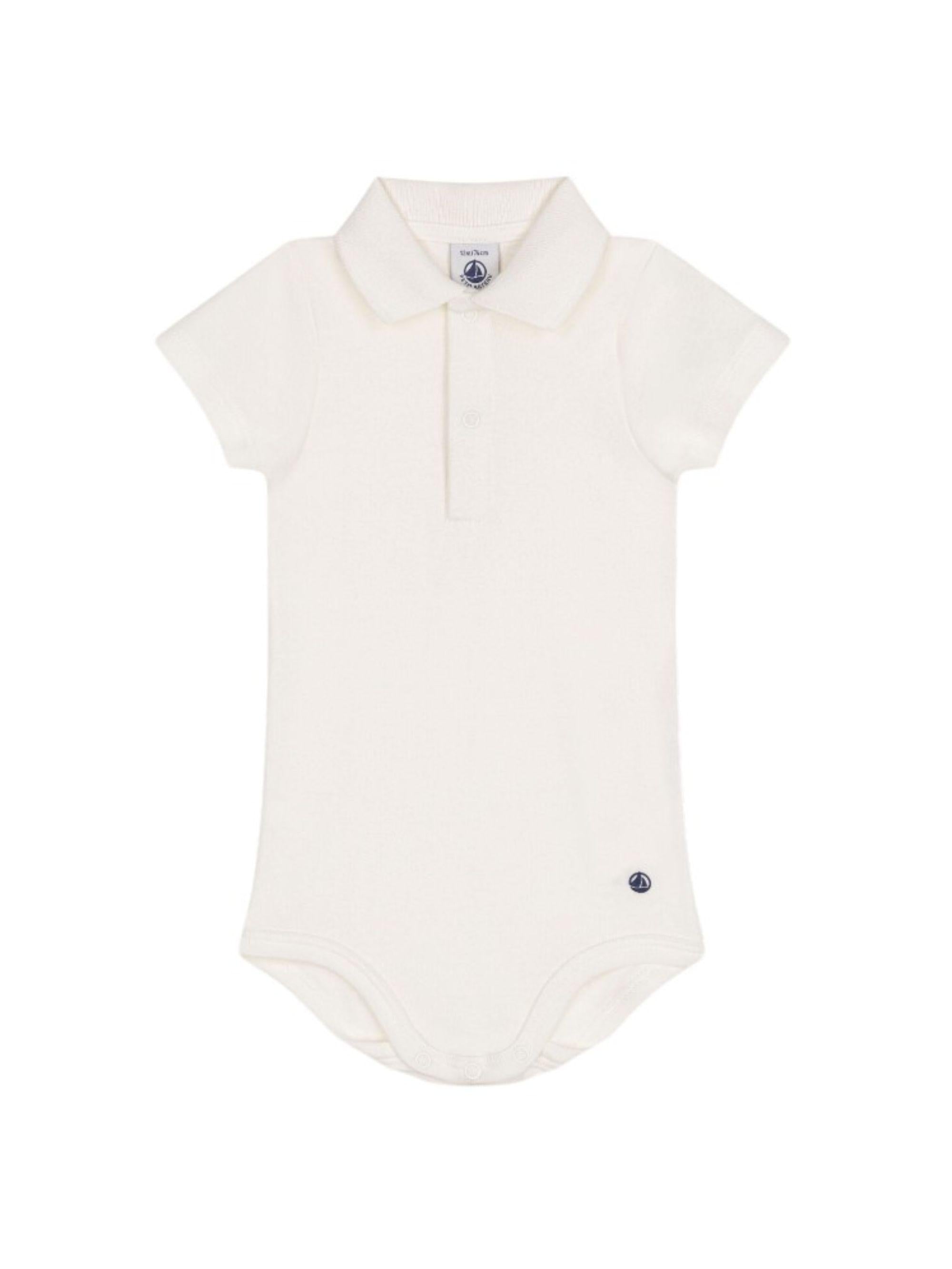 Tutina per neonati Petit Bateau bianca con colletto A09ZH 01 PETIT BATEAU KIDS 