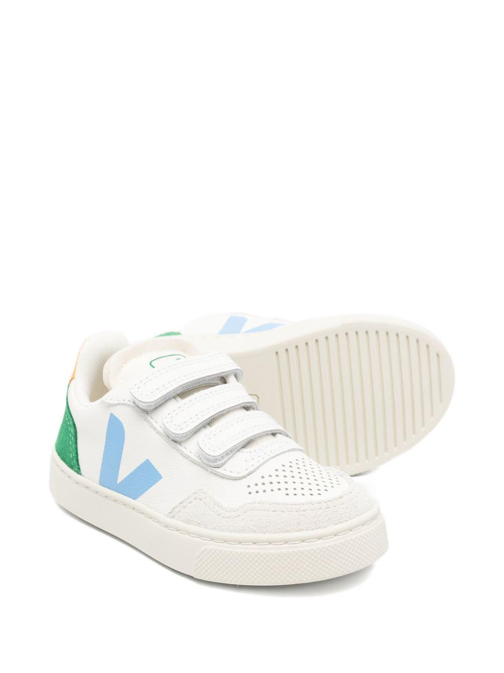Sneakers per bambini V-90 Veja Kids con tacco color block SX2021512 WHITE AQUA EMERAUDE VEJA KIDS 