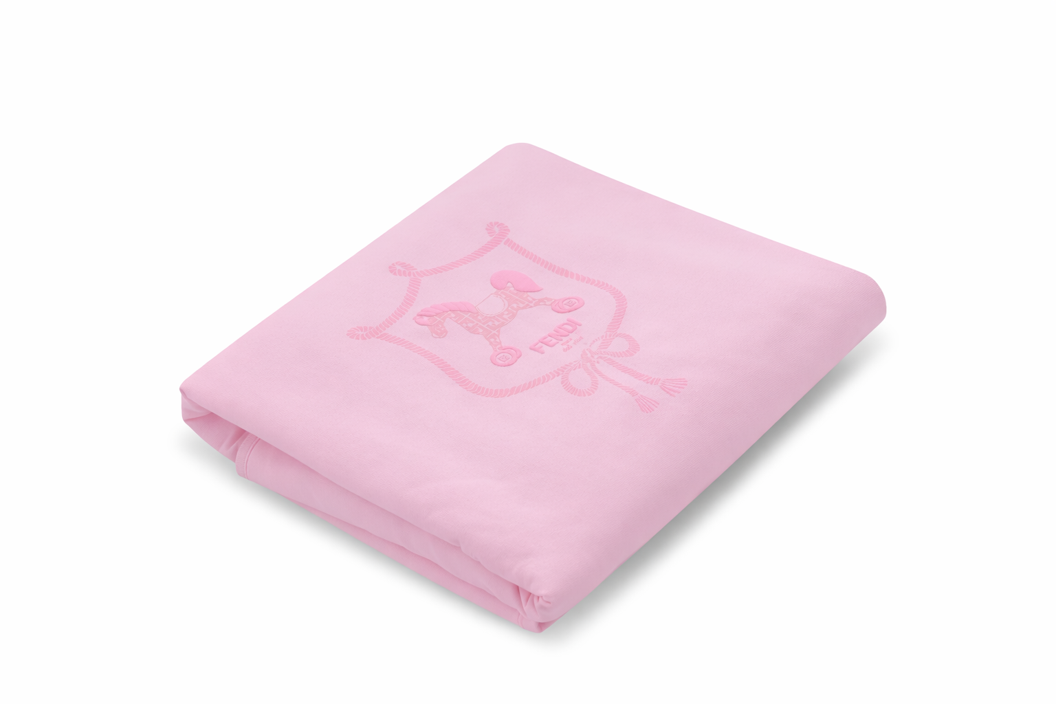 Copertina per neonata Fendi Kids rosa con stampa cavallino Fendi BUJ328 8RA F0C11 FENDI KIDS 
