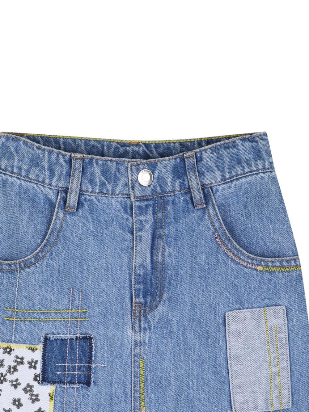 Gonna per bambina The Marc Jacobs Kids denim con toppe decorative W60726 Z10 THE MARC JACOBS KIDS 