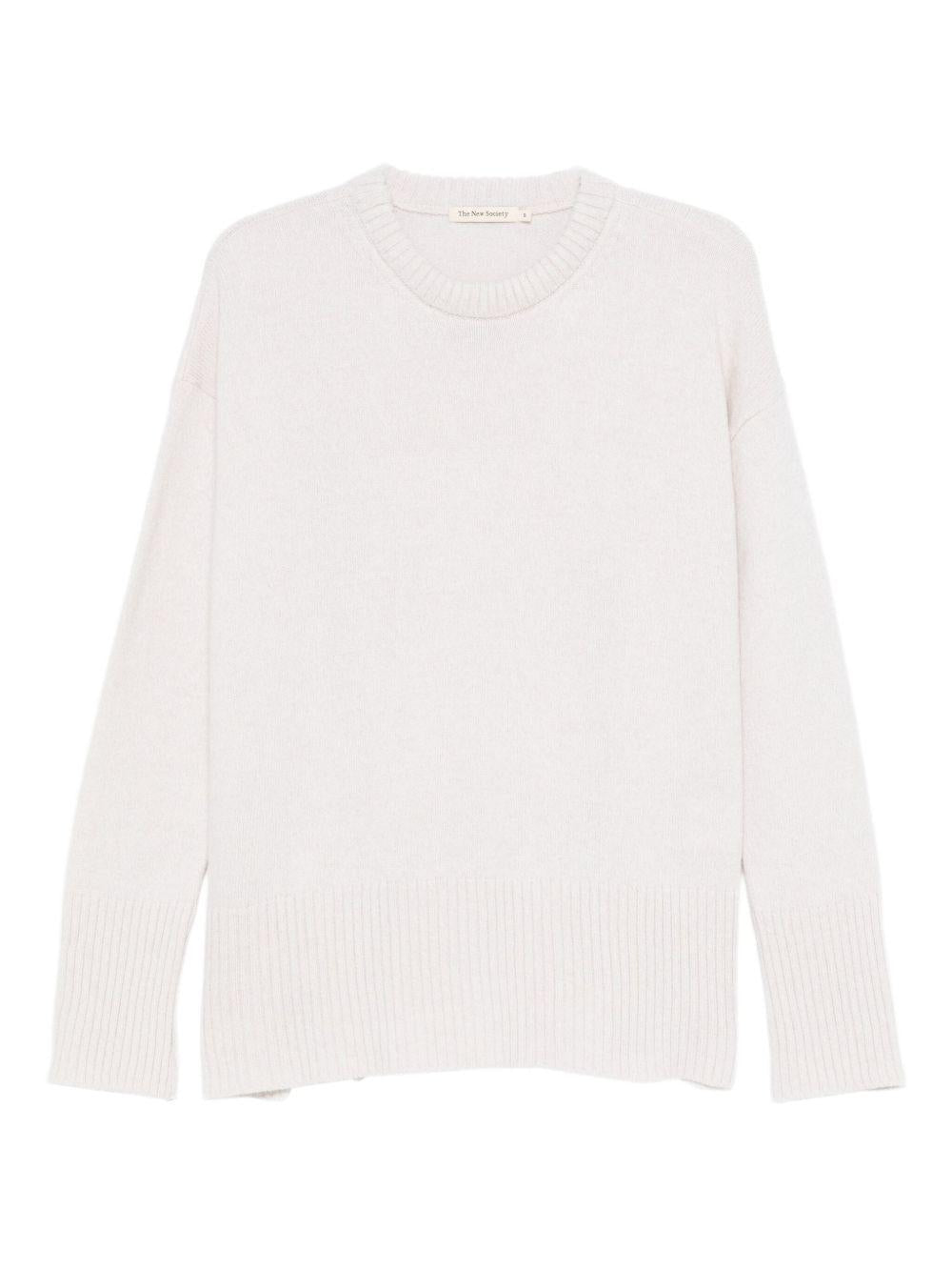 Maglione per donna The New Society beige con maniche lunghe AW25WJU2C42 MOONLIGHT WHITE THE NEW SOCIETY 