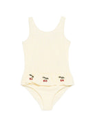 Costume Etta intero per bambina Konges Sløjd giallo con motivo a quadri KS104790 CHECK KONGES SLOJD KIDS 
