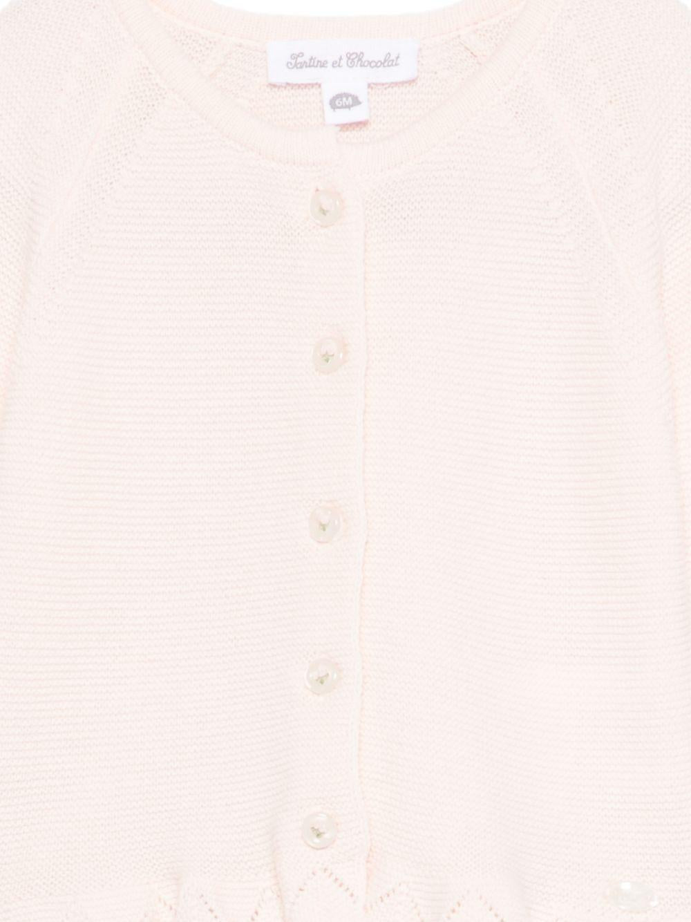 Cardigan per neonata Tartine Et Chocolat rosa con orlo smerlato CC18010 30 TArtine & Chocolat 