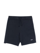 Shorts per bambino Paul & Shark Junior blu scuro con coulisse WUQ004LDA60 42370 PAUL & SHARK KIDS 