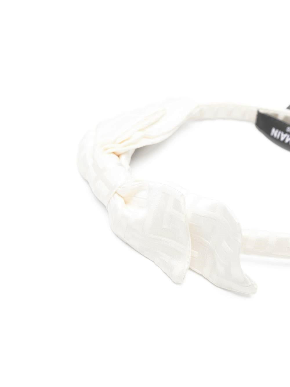 Cerchietto per capelli per bambina Balmain Kids bianco con dettaglio fiocco BY0B14 S0192 102 BALMAIN KIDS 