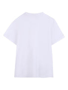 T-shirt per bambino Hugo Kids bianca con dettaglio logo sul davanti G01014 10P Hugo KIDS 