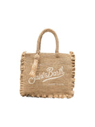 Borsa in rafia MC2 Saint Barth beige con effetto volant RAFV001 00222L MC2 ST. BARTH KIDS 