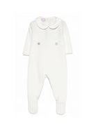 Tutina per neonati Paz Rodriguez bianca lavorata a maglia 005-123237 6062 PaZ RODRIGUEZ KIDS 