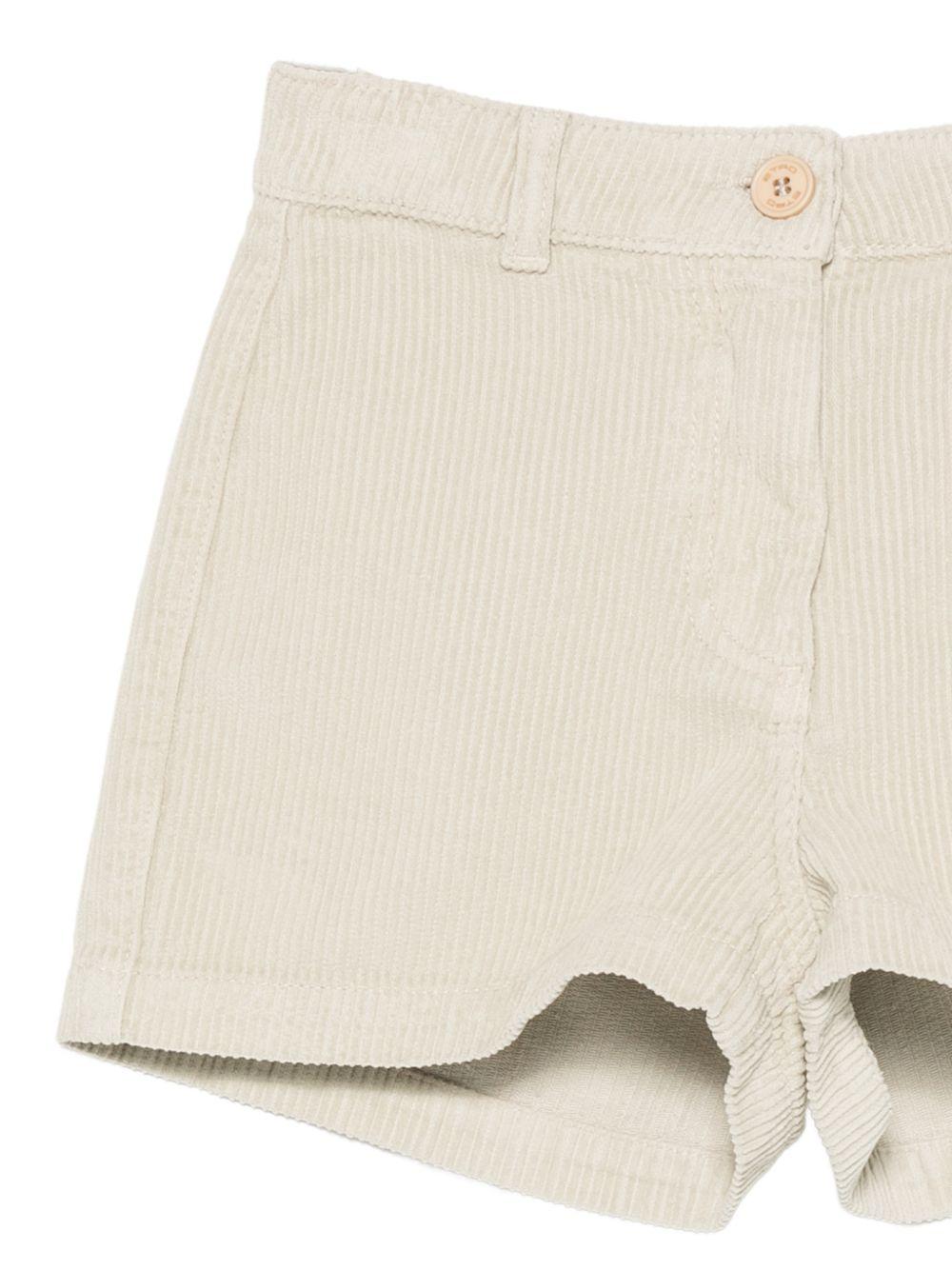 Shorts per bambina Etro Kids beige con trama a coste GZ6A59 Z4073 108 ETRO KIDS 