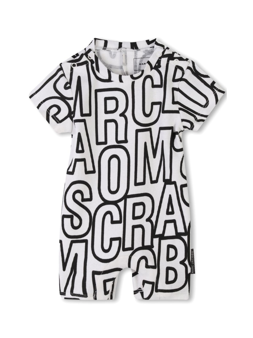 Body con monogramma per neonato Marc Jacobs Kids bianco con design a coste W60514 126 THE MARC JACOBS KIDS 