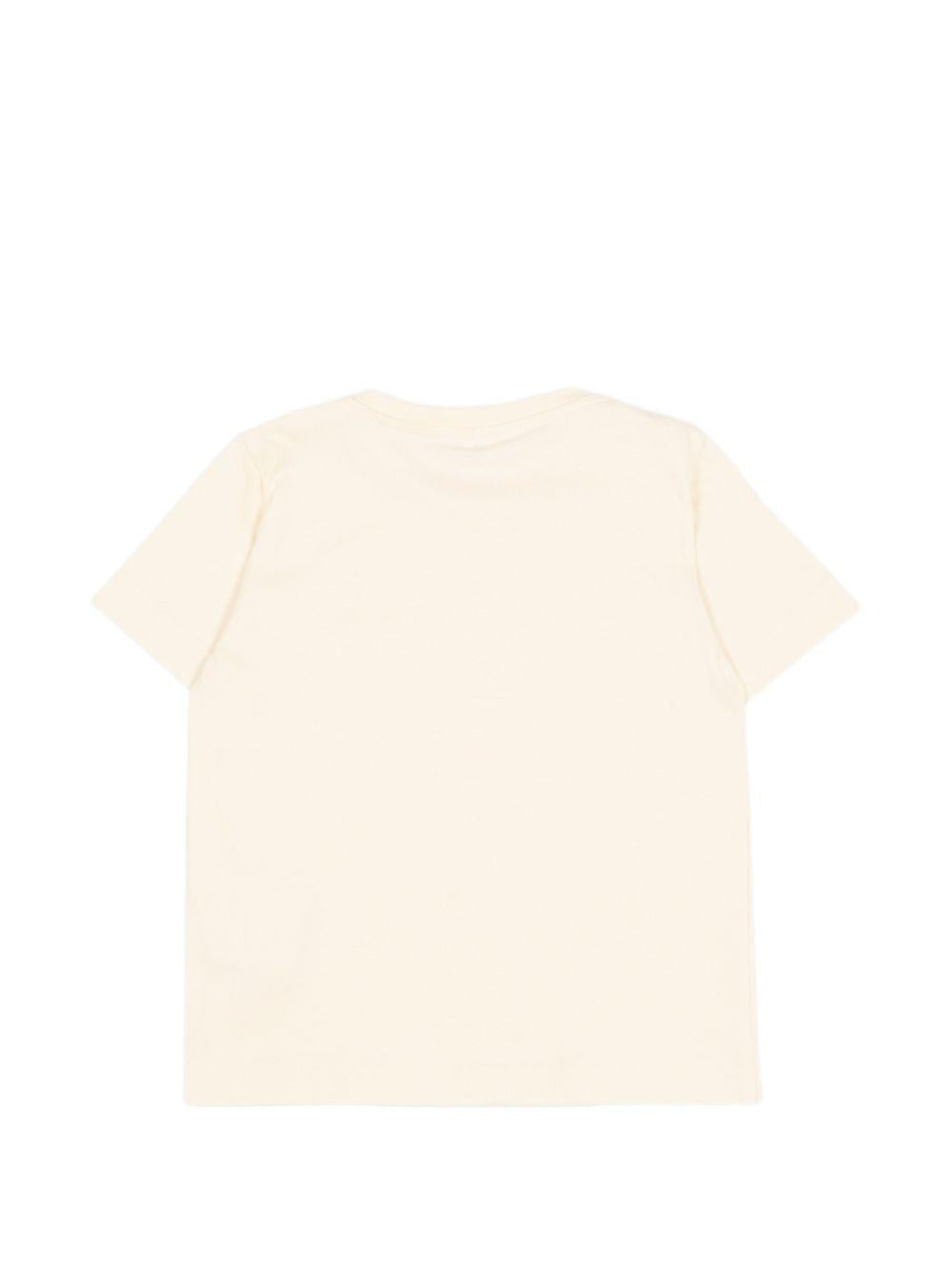 T-shirt per neonati Versace Kids beige con logo sul davanti 10251541A18123 2YE00 VERSACE KIDS 