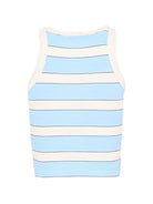 Top a righe per bambina MC2 Saint Barth Kids azzurro con motivo a righe BLUE002 02676L MC2 ST. BARTH KIDS 
