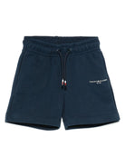 Bermuda con logo per neonato Tommy Hilfiger Junior blu con logo sul retro KS0KS00627NB C1G TOMMY HILFIGER KIDS 