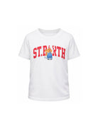T-shirt per bambino MC2 Saint Barth Kids bianca con stampa grafica logo DNV0001 02355L MC2 ST. BARTH KIDS 