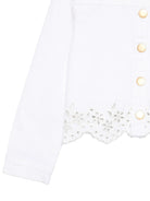 Giubbino per bambina Molo bianco con orlo ricamato 5S26M310 5636 MOLO 