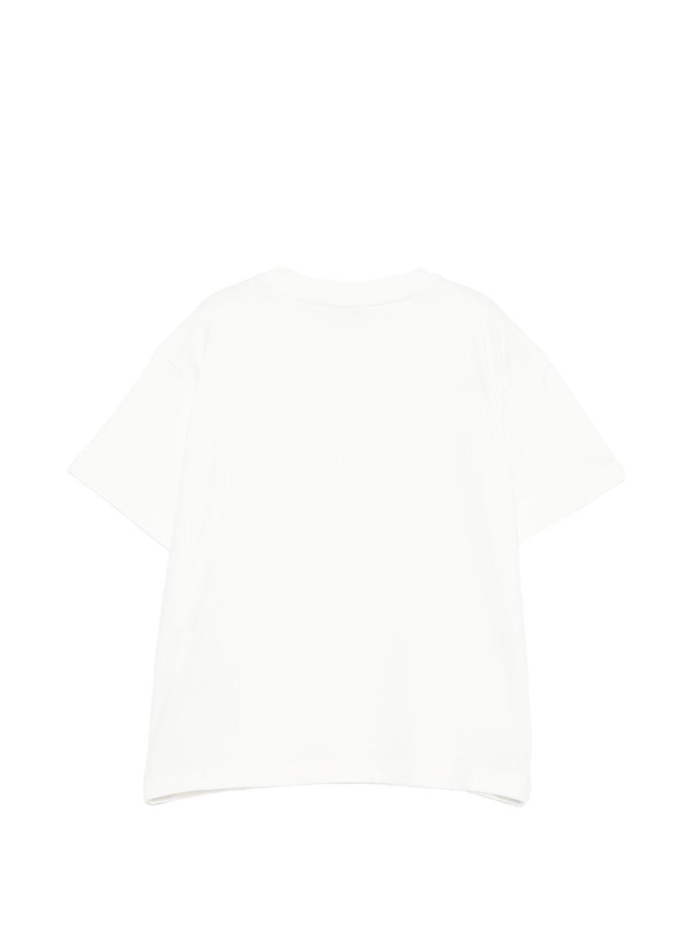 T-shirt per bambina Pinko Kids bianca con dettaglio borchie KFTS051CJE017 0998 PINKO KIDS 