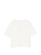T-shirt per bambina Bonpoint bianco con logo ricamato S06GTSK00024 102 BONPOINT KIDS 