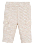 Tuta sportiva per neonata Michael Kors Kids bianco con stampa logo all-over R30548 190 MICHAEL KORS KIDS 