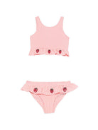 Bikini per bambina Konges Sløjd rosa con decorazione fragole KS104785 PINK KONGES SLOJD KIDS 