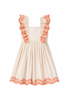 Abito Clementine per bambina Molo beige con dettagli arancioni 2S26E107 2444 MOLO KIDS 