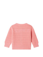Cardigan Mahana per neonata Bonpoint rosa con dettaglio traforati P06XCAK00001 028A BONPOINT KIDS 