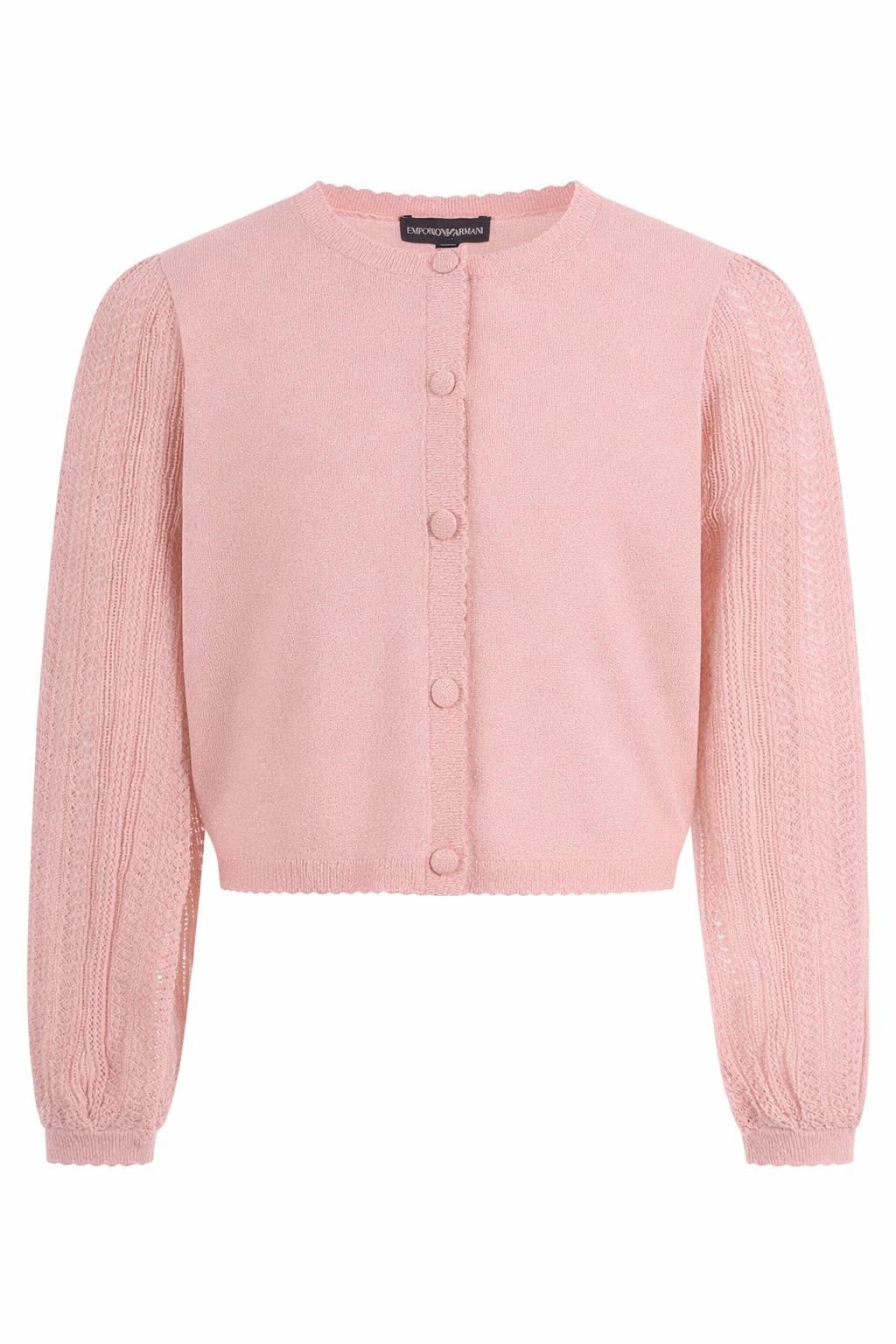 Maglione per bambina Emporio Armani Kids rosa con dettagli ricamati EG000777 AF22791 U4013 EMPORIO ARMANI KIDS 