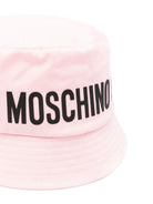 Cappello bucket per bambina Moschino Kids rosa con stampa logoc HUY003LOA00 50209 MOSCHINO KIDS 