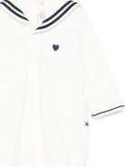 Tutina per neonato Petit Bateau bianca con dettaglio a cuore A0F79 01 PETIT BATEAU KIDS 