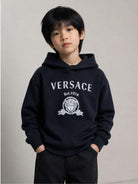 Felpa per bambino Versace Kids blu con stampa grafica 10249501A18126 2U4K0 VERSACE KIDS 