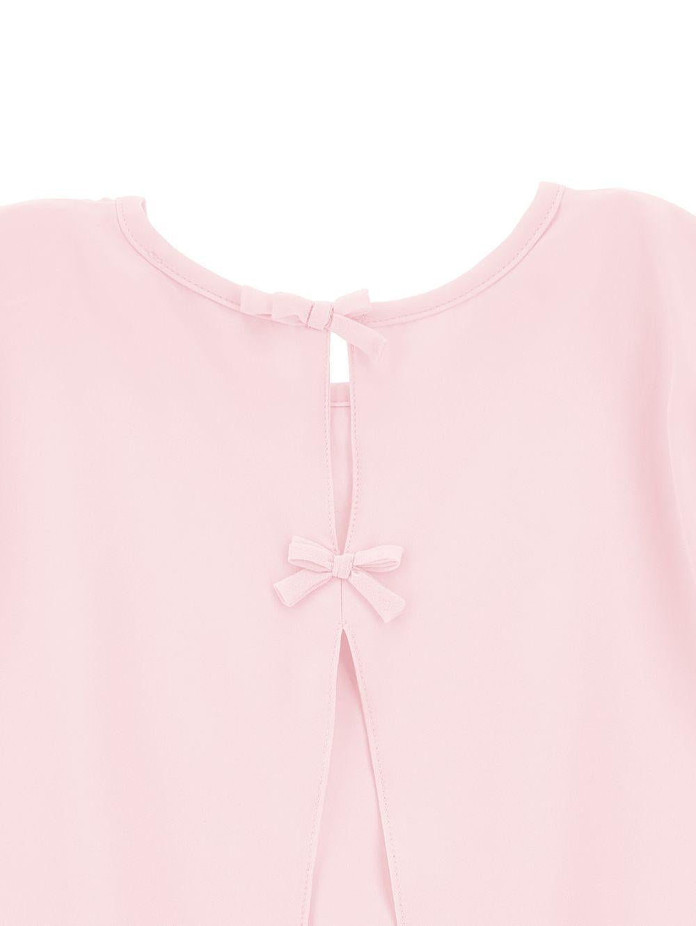 Blusa per bambina Monnalisa rosa con dettaglio fiocco posteriore 17G303 7113 0090 MONNALISA KIDS 