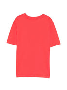 T-shirt per basmbino Moschino Kids rossa con stampa grafica H5M05GLAA23 50109 MOSCHINO KIDS 