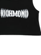 Top per bambina John Richmond Junior nero con stampa logo RGP26058TO BLACK JOHN RICHMOND KIDS 