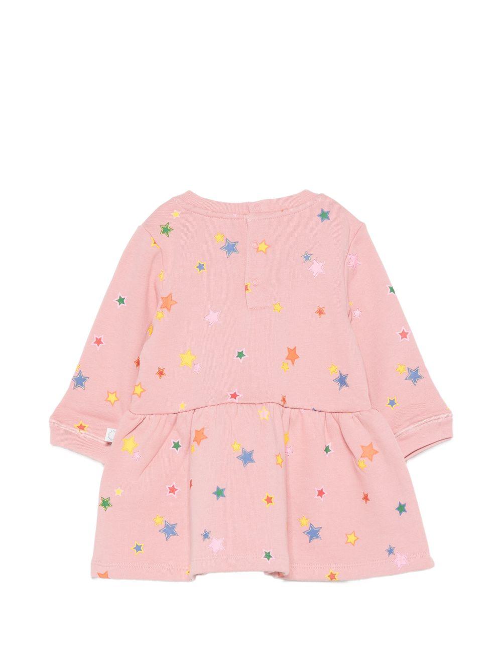 Abito per neonata Stella McCartney Kids rosa con stampa grafica stelle TZ1030 Z4021 507MC STELLA McCARTNEY KIDS 